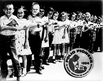 The first mass inoculation of children against polio with the Salk vaccine begins on February 23rd, 1954