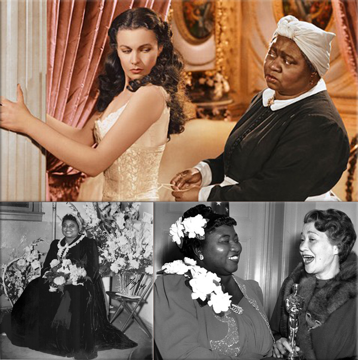 Gone with the Wind: For her role as Mammy in Gone with the Wind, Hattie McDaniel becomes the first African American to win an Academy Award