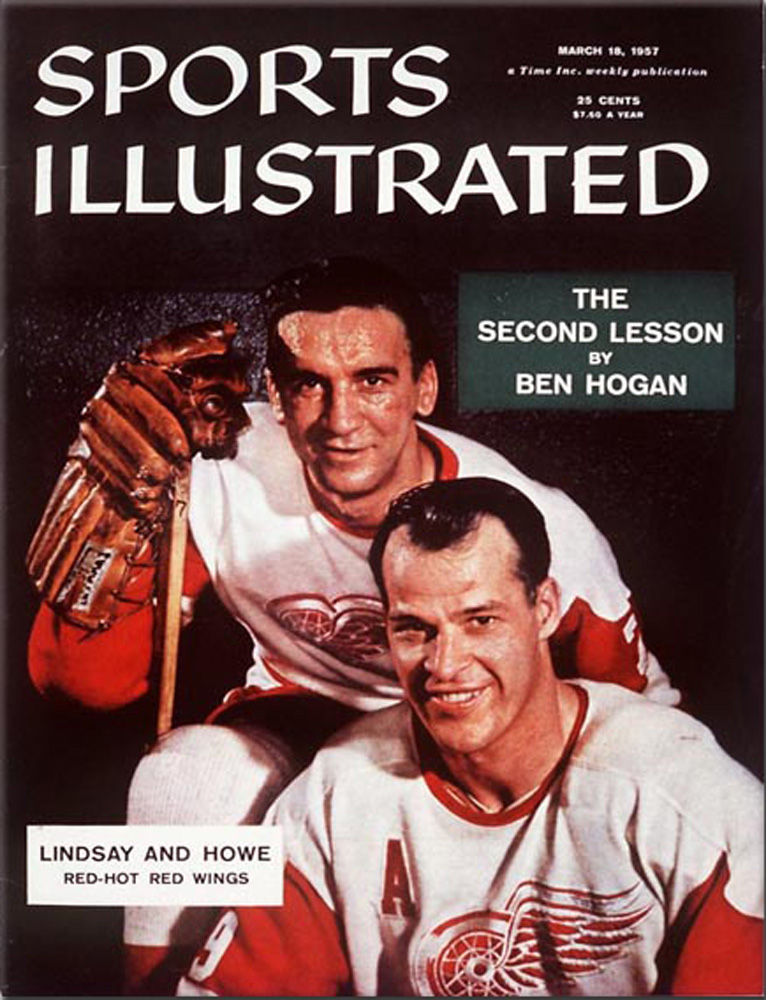 On the Cover: Gordie Howe, Hockey, Detroit Red Wings, credit: Richard Meek, Sports Illustrated