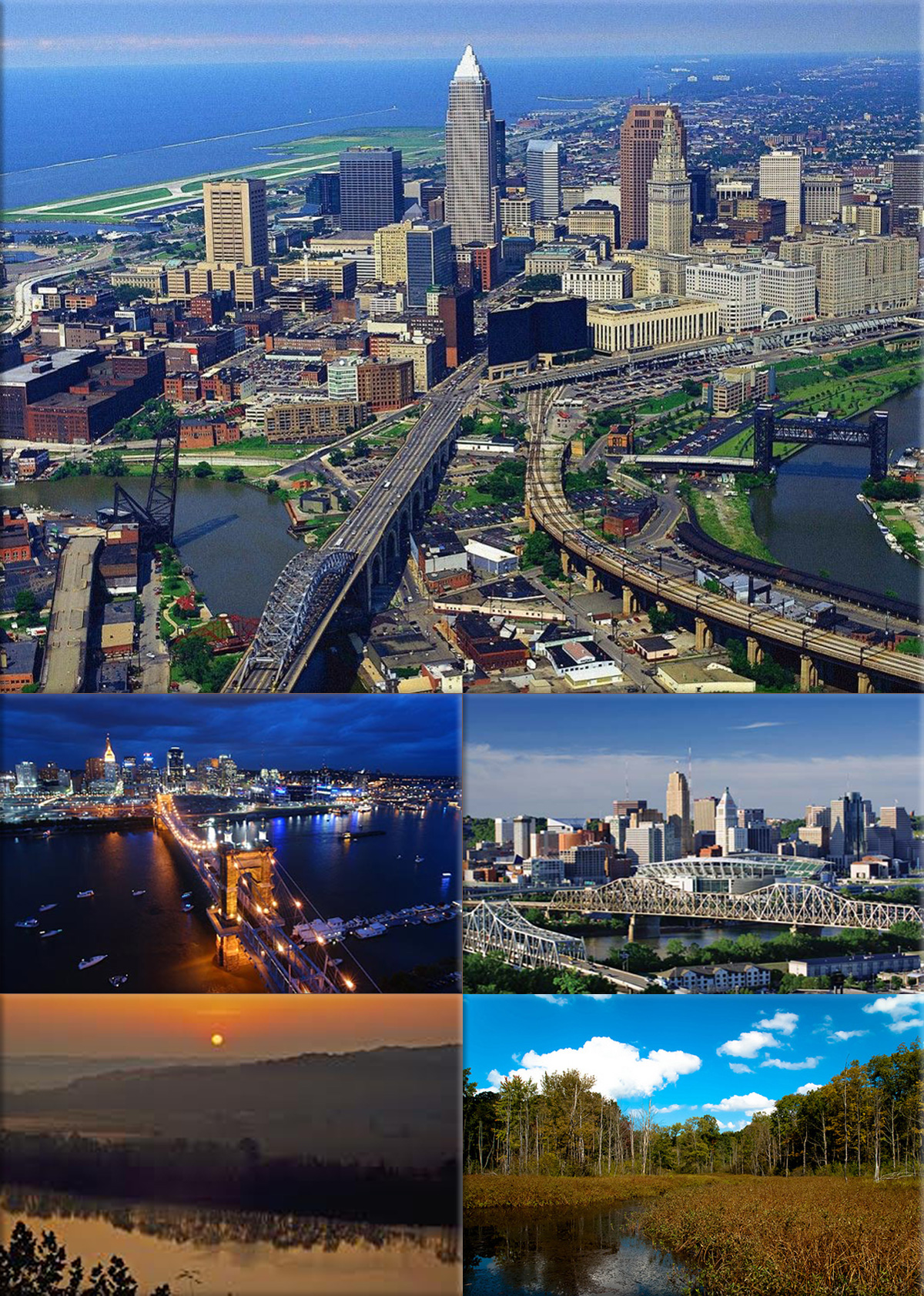 Cleveland, Ohio Skyline ● Cincinnati, Ohio Skyline ● Ohio Landscape ('Ohio' originated from Iroquois word ohi-yo’, meaning 'great river')