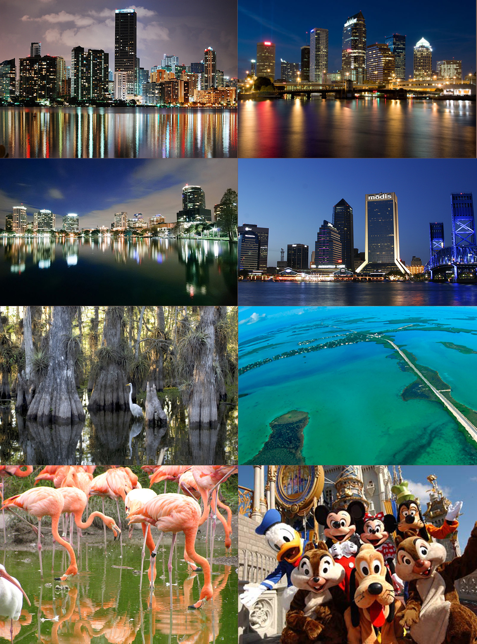 Florida is a state in the southeastern region of the United States, bordered to the west by the Gulf of Mexico, to the north by Alabama and Georgia and to the east by the Atlantic Ocean