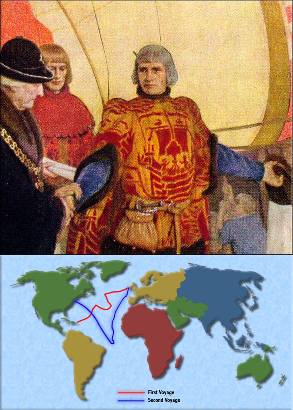 John Cabot (1450 – 1499) was an Italian navigator and explorer whose 1497 discovery of parts of North America under the commission of Henry VII of England is commonly held to have been the first European encounter with the mainland of North America since the Norse Vikings visits to Vinland in the eleventh century