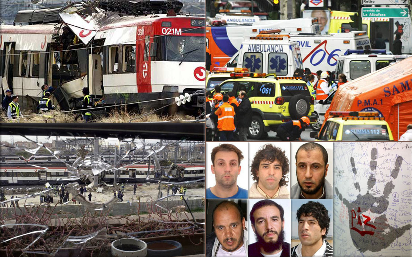 Madrid train bombings: Simultaneous explosions on rush hour trains in Madrid, Spain, kill 191 people