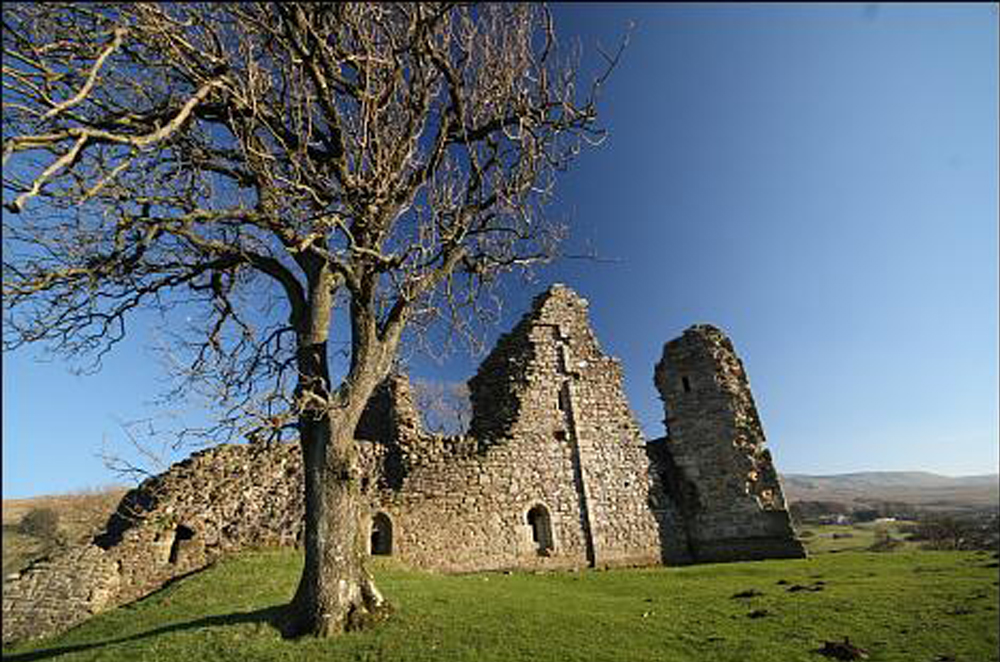 Pendragon Castle lays in the Vale of Mallerstang on the banks of a very young River Eden and is steeped in history