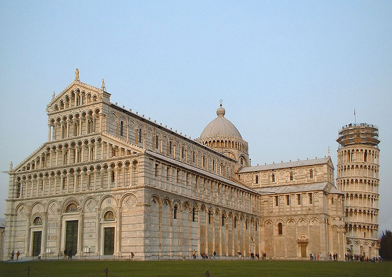 The Cathedral of Pisa at sunset