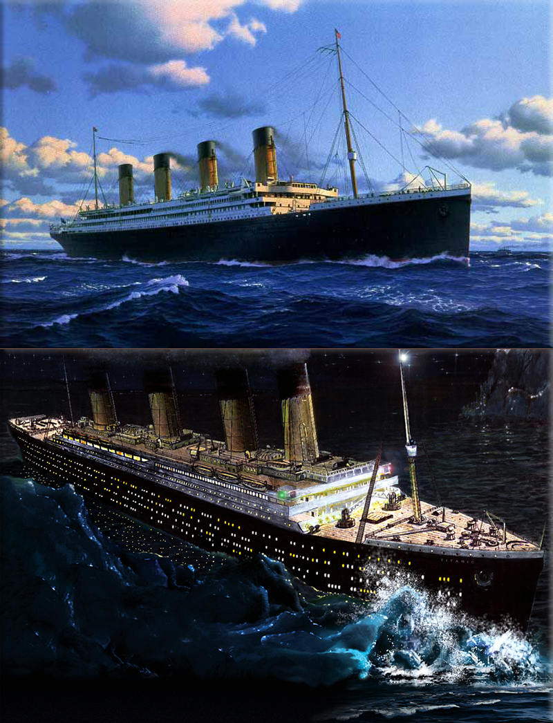 RMS Titanic was a British passenger liner that sank in the North Atlantic Ocean on April 15, 1912 after colliding with an iceberg during her maiden voyage from Southampton, UK to New York City, US. The sinking of Titanic caused the deaths of 1,502 people in one of the deadliest peacetime maritime disasters in modern history