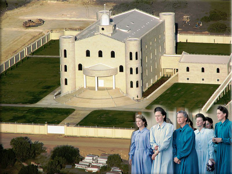 Texas law enforcement cordons off the FLDS's YFZ Ranch. (Eventually 533 women and children will be removed and taken into state custody)