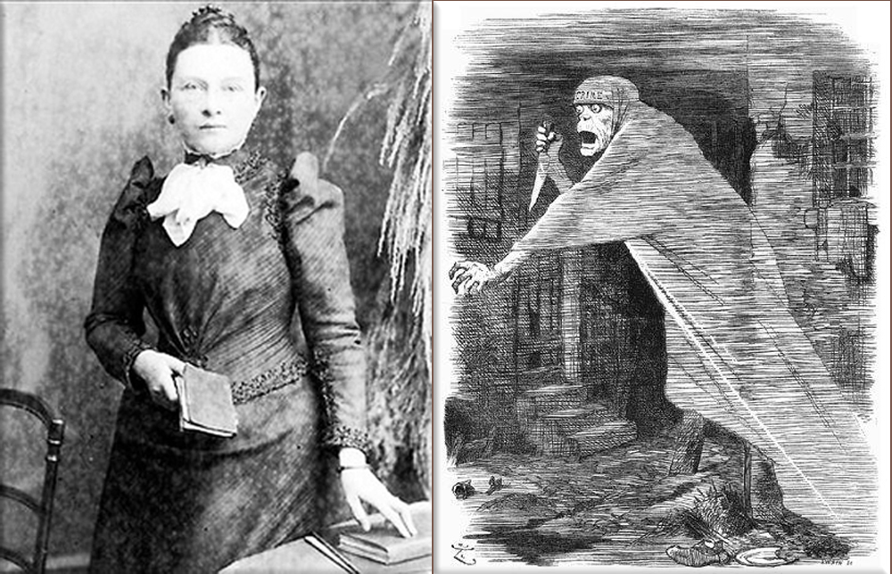 Whitechapel murders: The 'Nemesis of Neglect', an image of social destitution manifested as Jack the Ripper, stalks Whitechapel in a Punch cartoon of 1888 by Sir John Tenniel ● Lizzie Williams, a suspect in the Whitechapel murders of 1888.
