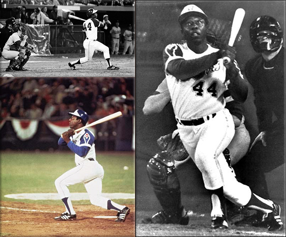 Hank Aaron hitting his 715th career home run on April 8, 1974, breaking the record set by Babe Ruth. credit: Chicago Sun Times ● Herb Scharfman, Sports Imagery / Getty Images ● Men of Saint Joseph