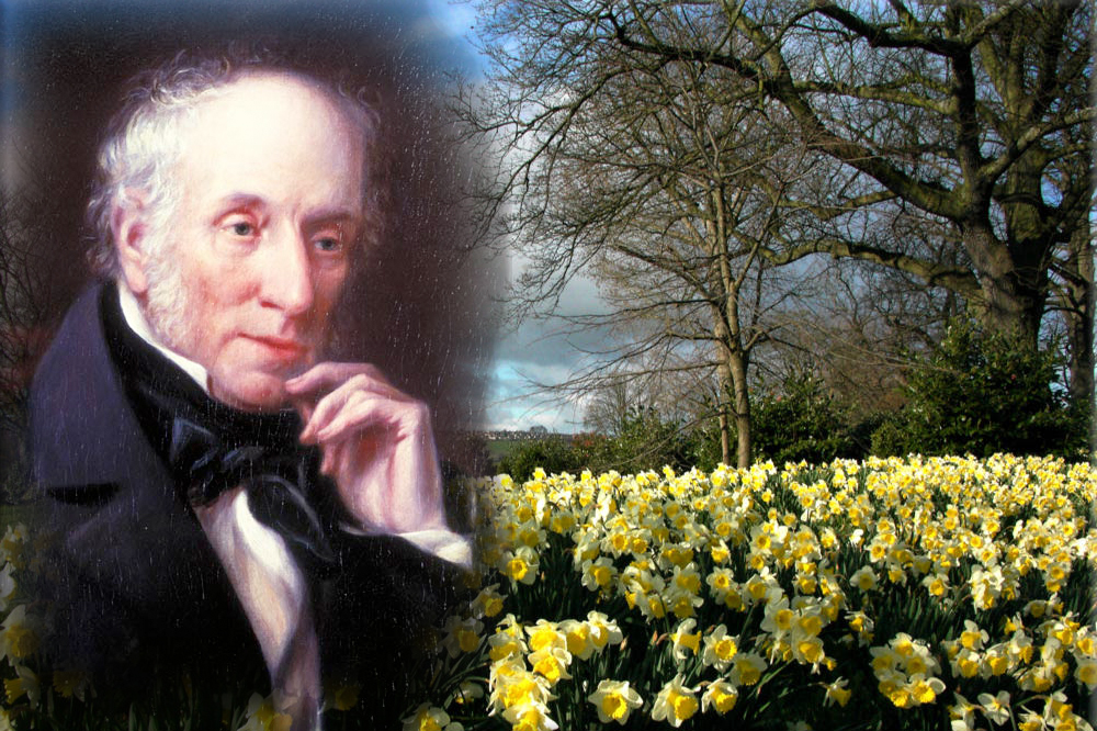 William Wordsworth and his sister, Dorothy see a 'long belt' of daffodils, inspiring the former to pen I Wandered Lonely as a Cloud