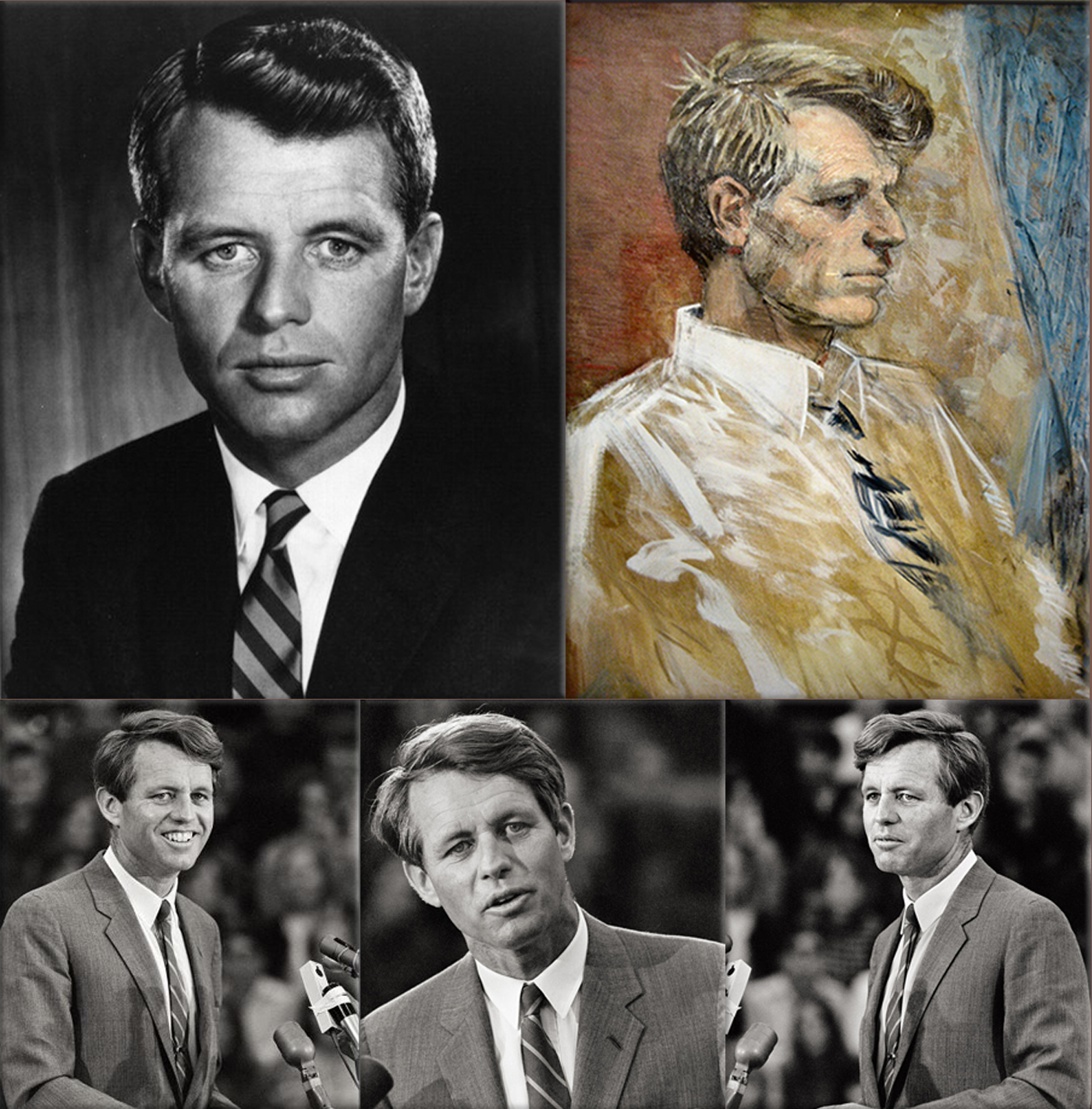 Robert F. Kennedy (November 20, 1925 – June 6, 1968) ● Robert F Kennedy Portrait by Gardner Cox at National Portrait Gallery
