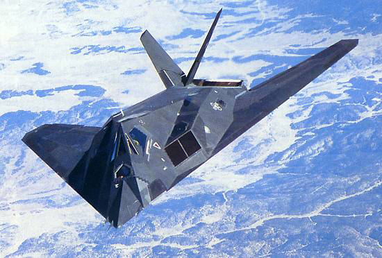 Lockheed F-117 Nighthawk was a single-seat, twin-engine stealth ground-attack aircraft formerly operated by the United States Air Force (USAF). Its first flight was in 1981, and it achieved initial operating capability status in October 1983. The F-117 was 'acknowledged' and revealed to the world in November 1988.