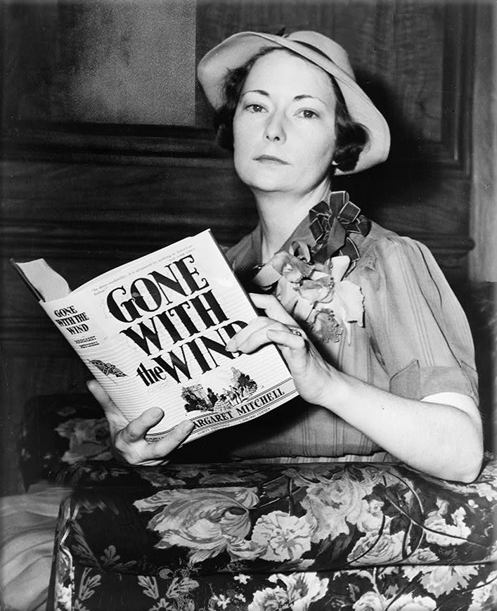 Margaret Mitchell holding her book 'Gone with the Wind', 1938, credit Library of Congress