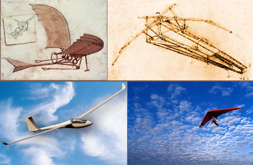 Leonardo Da Vinci flying machines ● Glider ● Hang Glider
