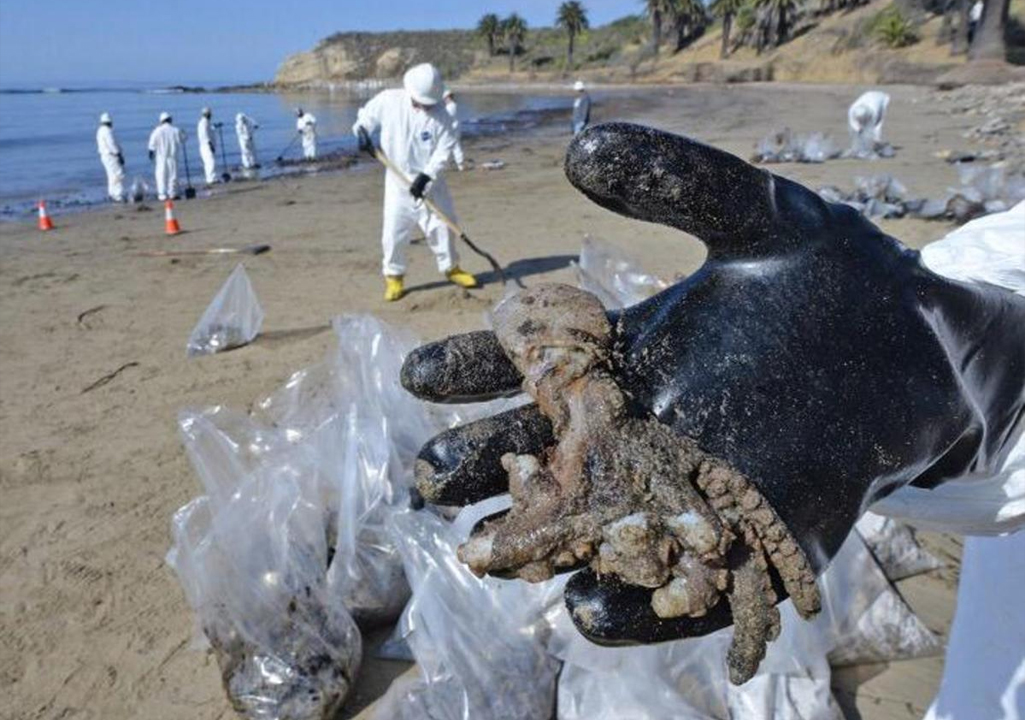 The Refugio oil spill deposited 142,800 U.S. gallons (3,400 barrels) of crude oil onto an area in California considered one of the most biologically diverse coastlines of the west coast.