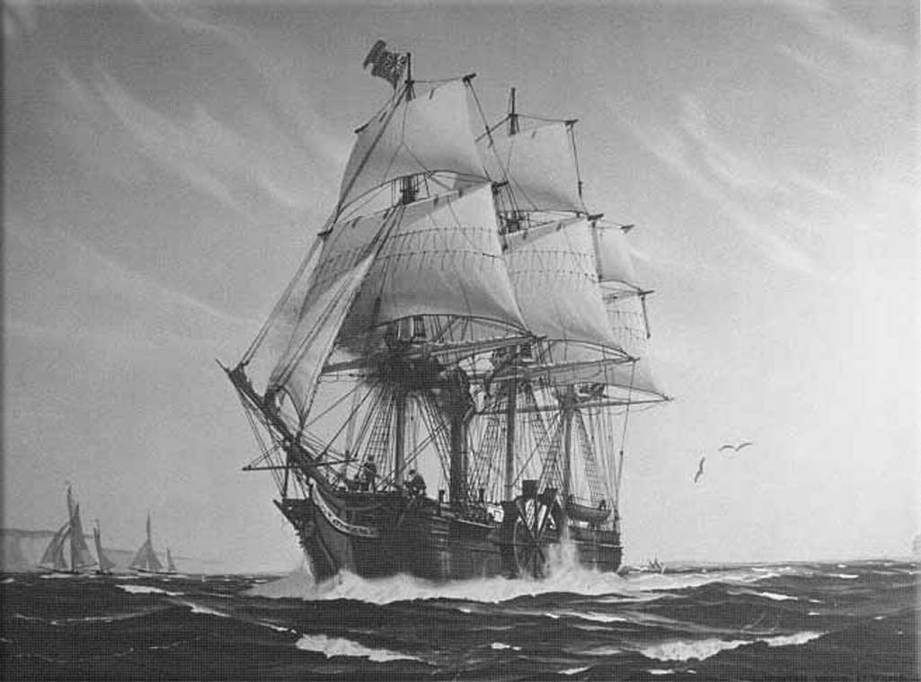The U.S. vessel SS Savannah is the first steam-propelled vessel to cross the Atlantic (although most of the journey is made under sail), arrives at Liverpool, England, United Kingdom