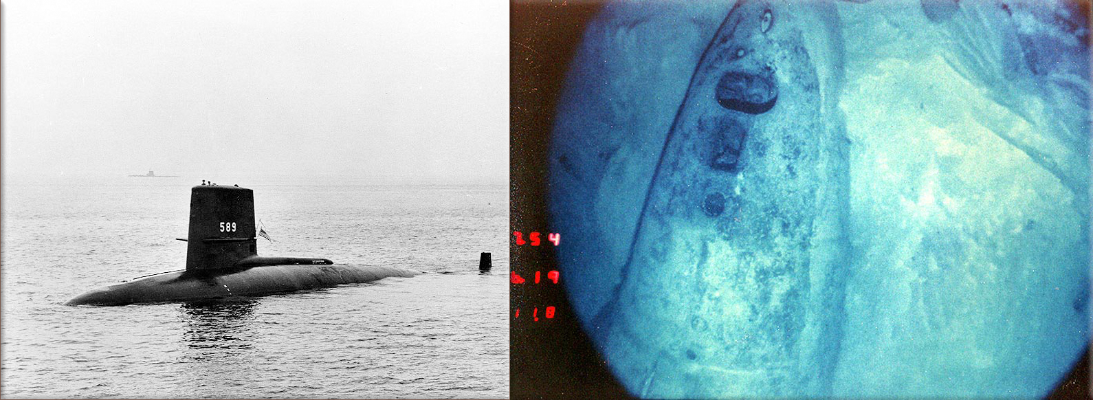 USS Scorpion (SSN-589) ● Bow section of the sunken Scorpion containing two nuclear torpedoes on the sea floor
