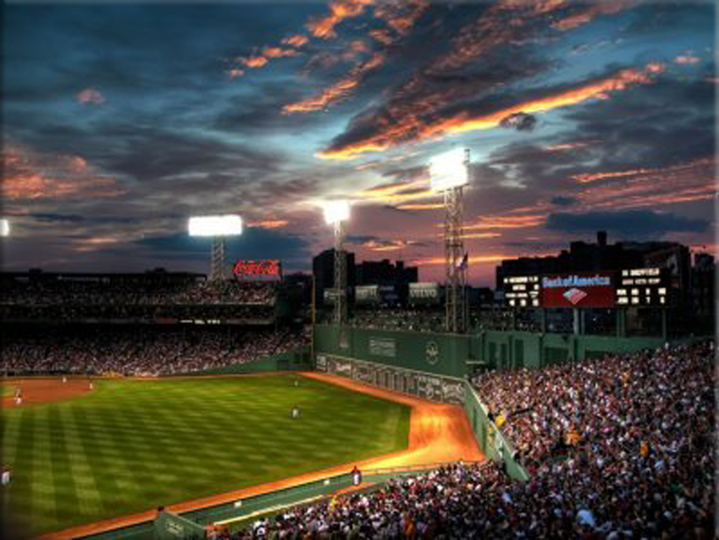 Major League Baseball: Fenway Park, Boston Red Sox night game.