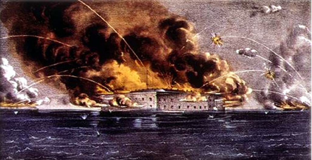 American Civil War: American Civil War: Battle of Fort Sumter; was the bombardment and surrender of Fort Sumter, near Charleston, South Carolina, that started the American Civil War