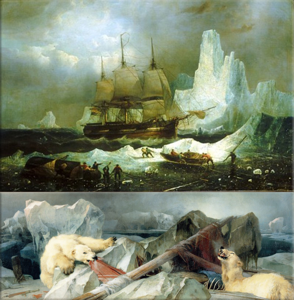 HMS Erebus and HMS Terror, were abandoned after spending two winters trapped in the ice off King William Island. Most of the men were never found, but by 1859 it was generally agreed that they had all succumbed to disease, lead poisoning and starvation.