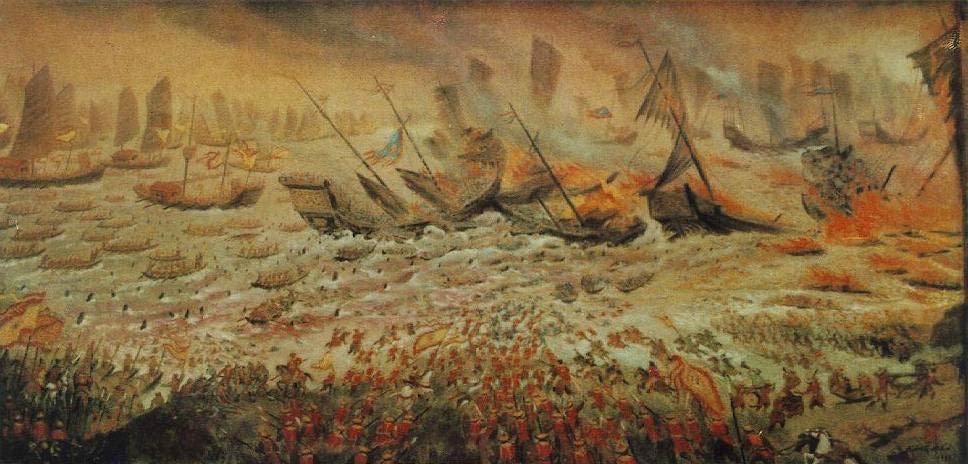 Battle at Chuong Duong: Forces led by Prince Tran Quang Khai of Vietnam's Tran Dynasty defeat and most of the invading Mongol naval fleet.