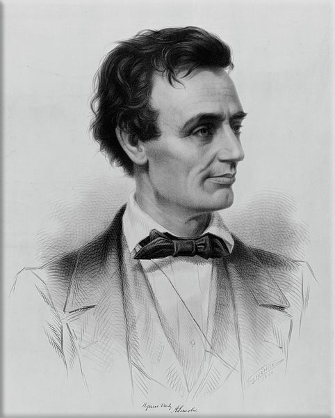 Abraham Lincoln delivers his House Divided speech in Springfield, Illinois