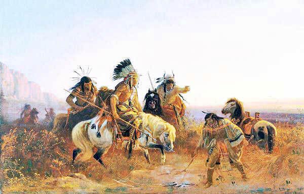 Indian Wars - Battle of the Rosebud: 1,500 Sioux and Cheyenne led by Crazy Horse beat back General George Crook's forces at Rosebud Creek in Montana Territory