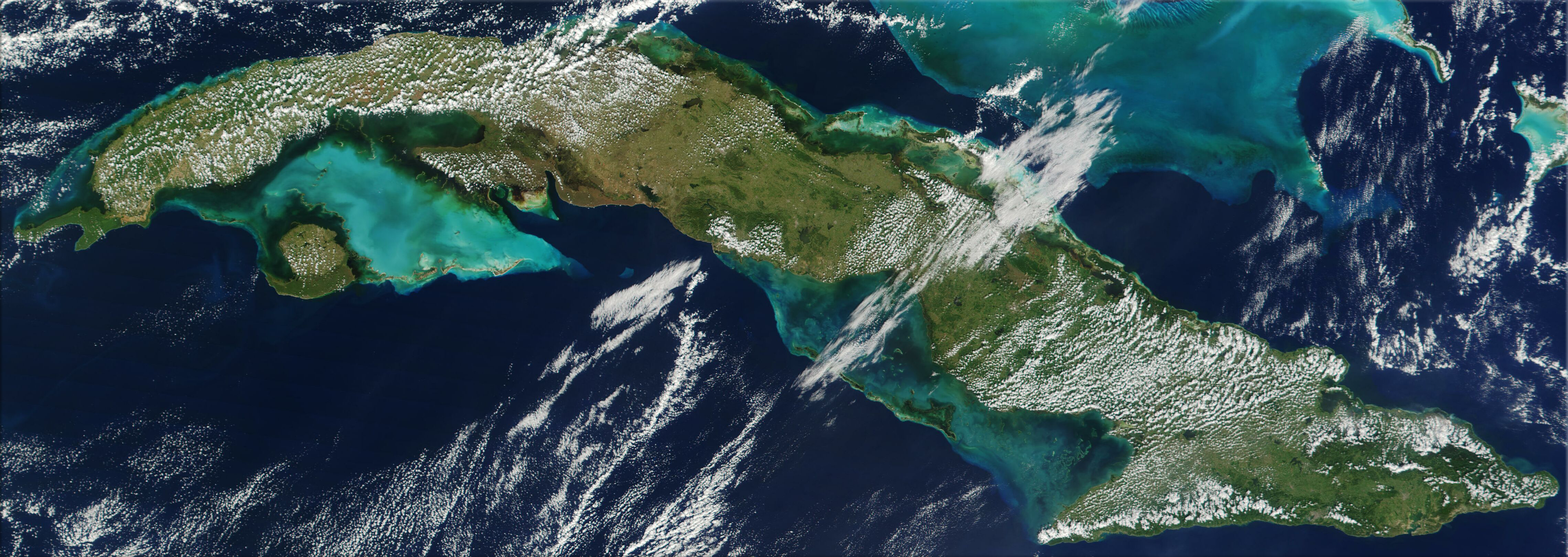 Satellite image of Cuba