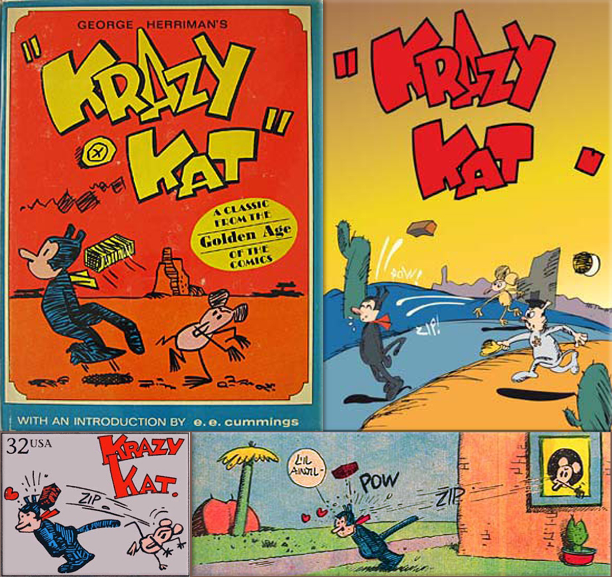 The final page of the comic Krazy Kat was published, exactly two months after its author George Herriman died