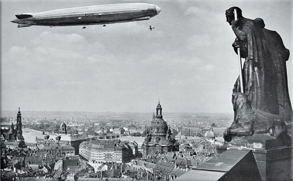 The first Zeppelin flight takes place on Lake Constance near Friedrichshafen, Germany