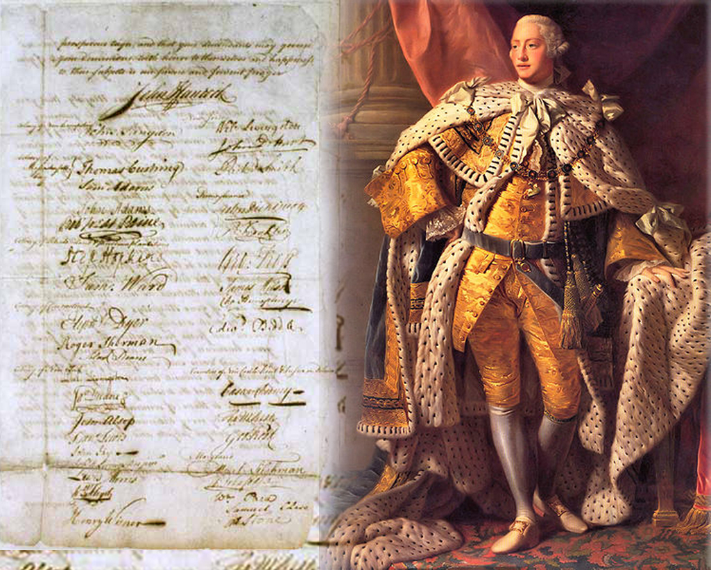 The Second Continental Congress adopts the Olive Branch Petition George III of England