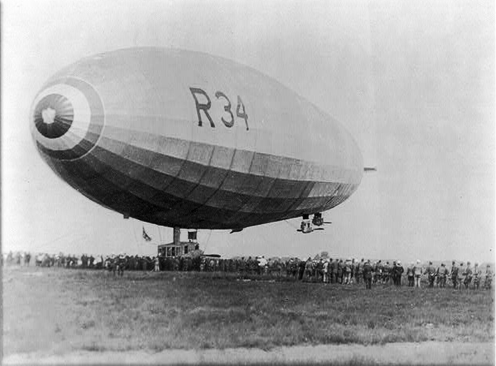 The British dirigible R34 lands in New York, completing the first crossing of the Atlantic Ocean by an airship