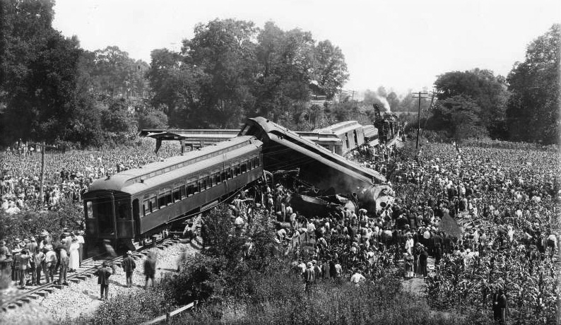 Great Train Wreck of 1918: in Nashville, Tennessee, an inbound local train collides with an outbound express killing 101 and injuring 171 people, making it the deadliest rail accident in United States history on July 9th, 1918.