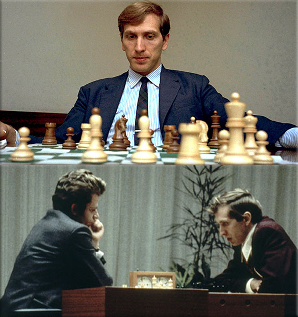 The first game of the World Chess Championship 1972 between challenger Bobby Fischer and defending champion Boris Spassky starts