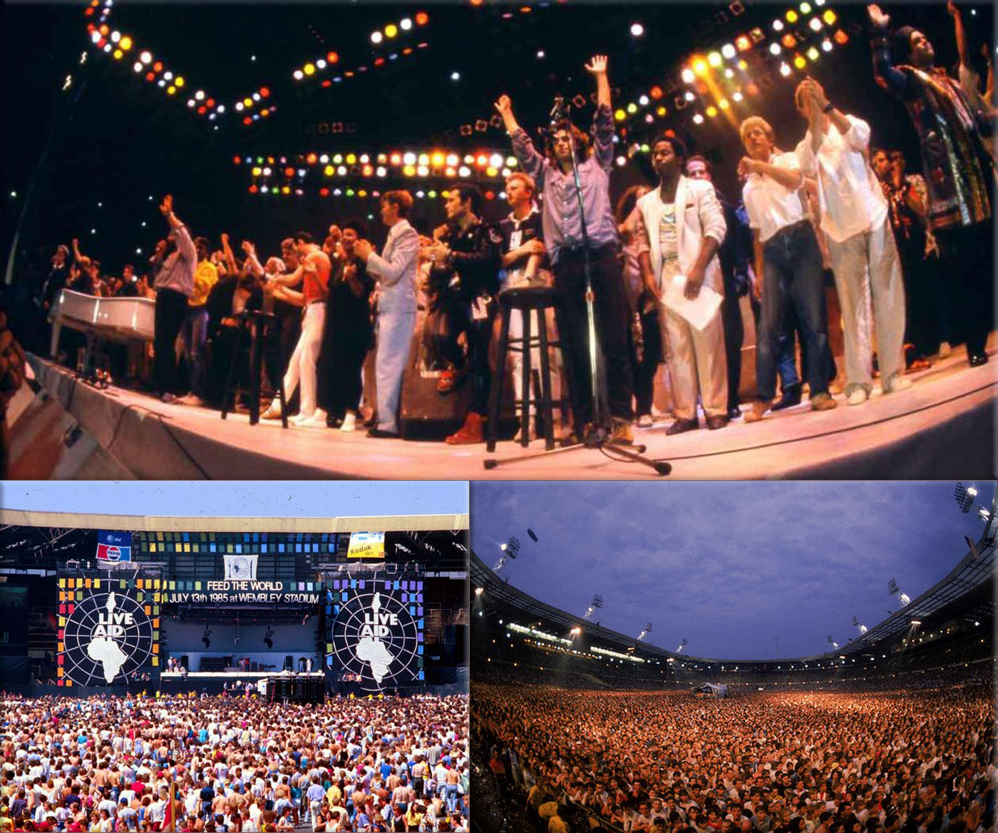 Live Aid benefit concert takes place in London, England, United Kingdom and Philadelphia, Pennsylvania, as well as other venues such as Sydney, Australia and Moscow, Russia, Soviet Union