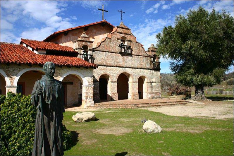 Foundation of the Mission San Antonio de Padua in modern California by the Franciscan friar Junípero Serra