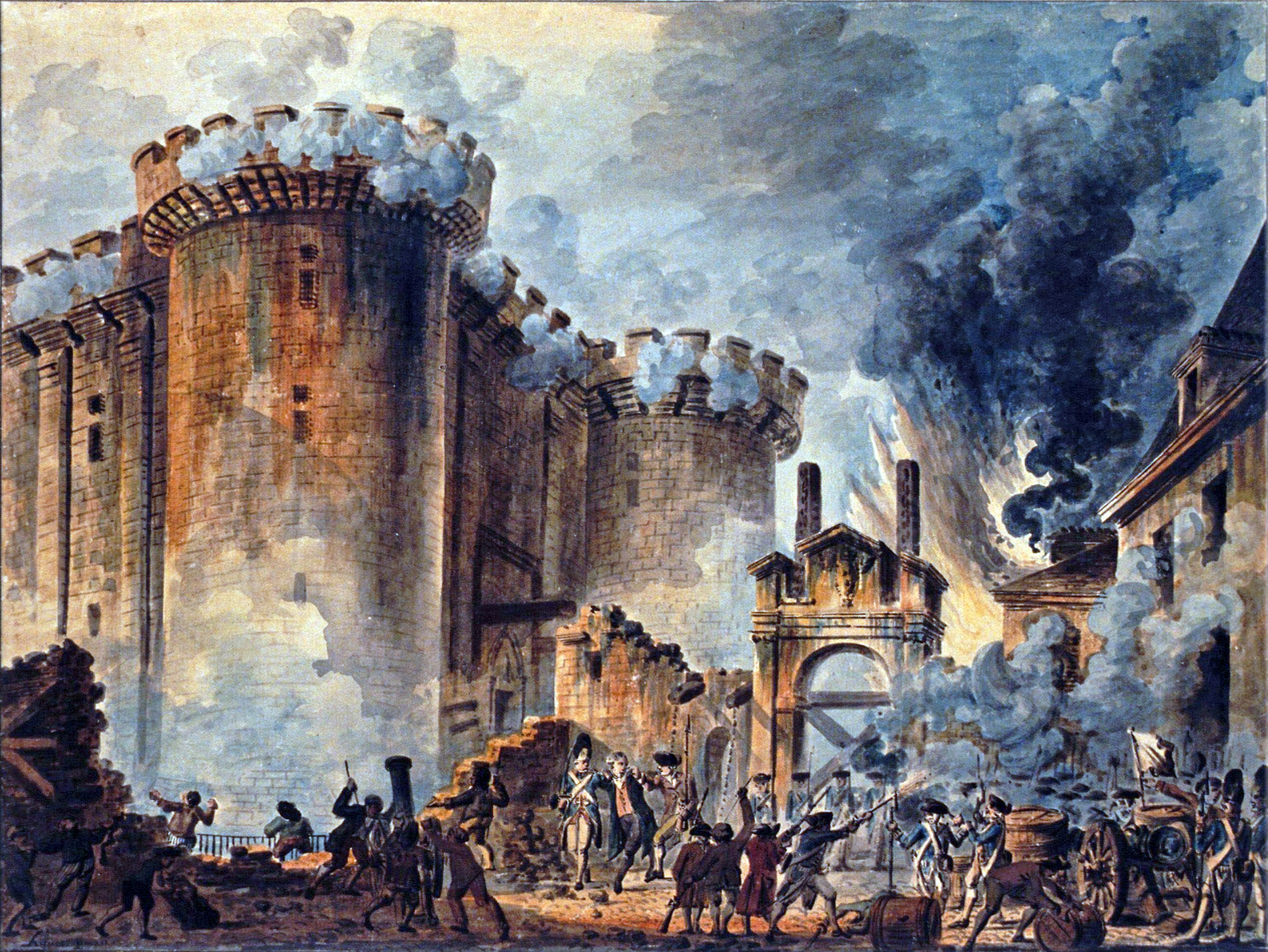 French Revolution: citizens of Paris storm the Bastille