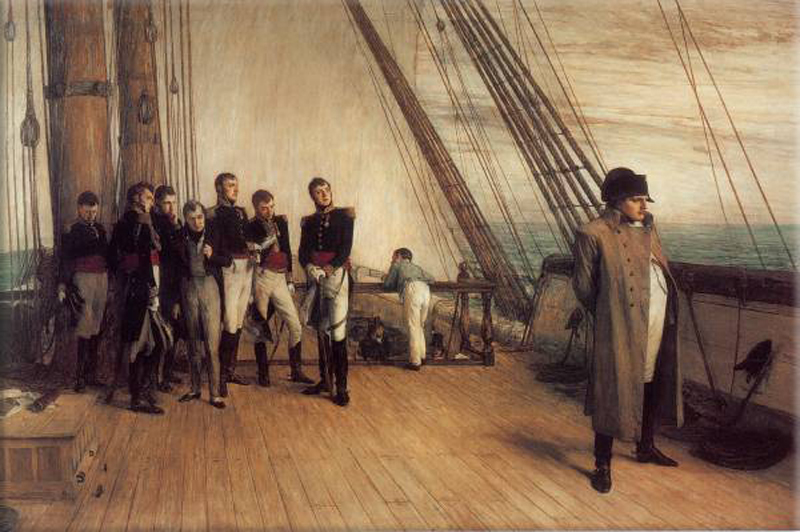 Napoleonic Wars: Napoléon Bonaparte surrenders aboard HMS Bellerophon