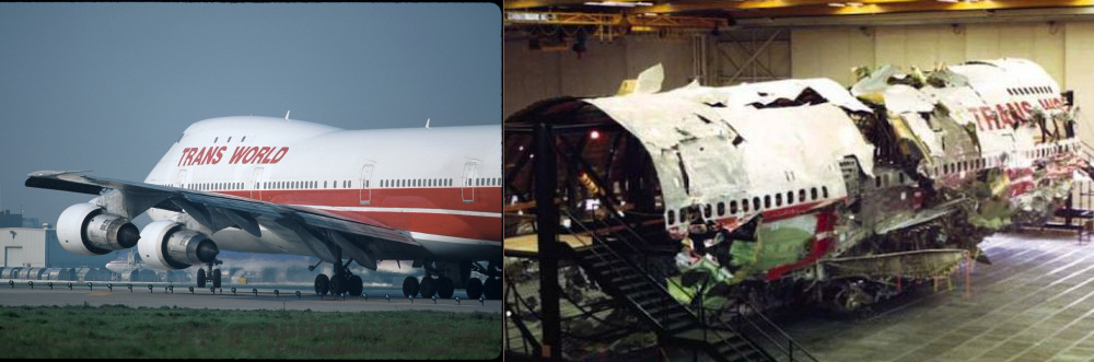 TWA Flight 800: Off the coast of Long Island, New York, a Paris-bound TWA Boeing 747 explodes, killing all 230 on board