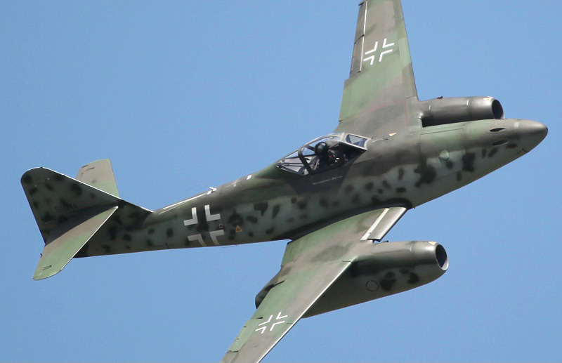 World War II: the Germans test fly the Messerschmitt Me-262 using only its jet engines for the first time