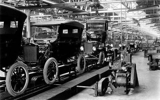 The Ford Motor Company ships its first car
