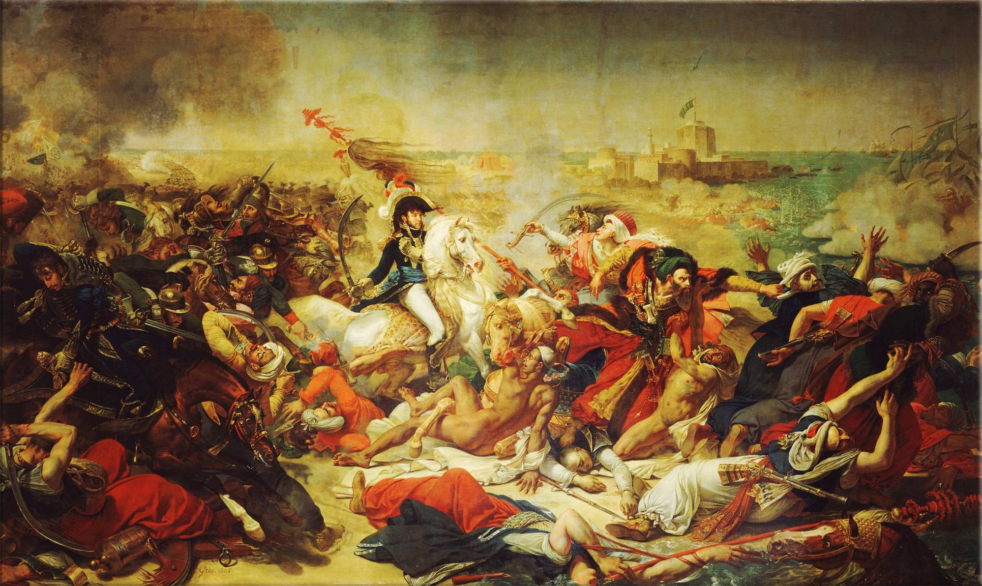 Battle of Abukir: at Aboukir in Egypt, Napoleon I of France defeats 10,000 Ottomans under Mustafa Pasha
