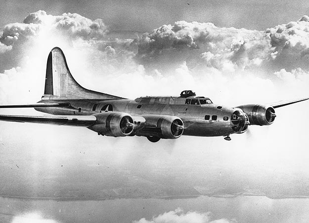 First flight of the Boeing B-17 Flying Fortress