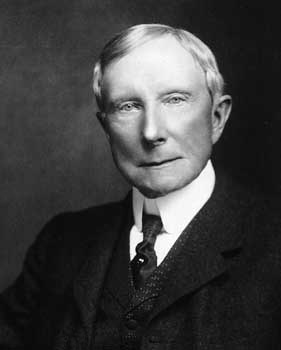 John D. Rockefeller (July 8, 1839 – May 23, 1937) was an American industrialist and philanthropist. (founder of the Standard Oil Company, which dominated the oil industry and was the first great U.S. business trust)