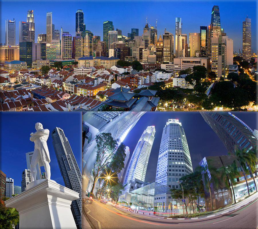 Singapore (officially the Republic of Singapore - an island country made up of 63 islands); is a southeast Asian city-state off the southern tip of the Malay Peninsula, 137 kilometres (85 mi) north of the equator