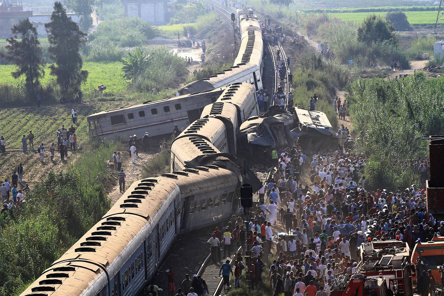 Alexandria train collision: At least 41 people are killed and another 179 injured after two passenger trains collide in Alexandria, Egypt.