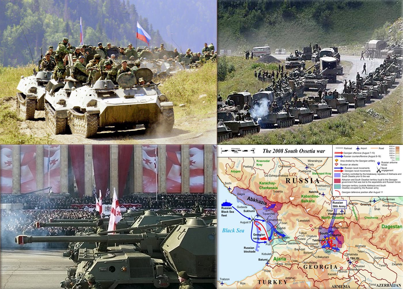 South Ossetian War: Russian units occupy the Georgian city of Gori