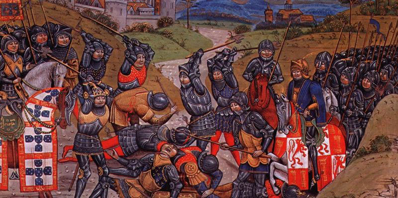 Portuguese Crisis of 1383-1385, Battle of Aljubarrota: Portuguese forces commanded by King João I and his general Nuno Álvares Pereira defeat the Castilian army of King Juan I