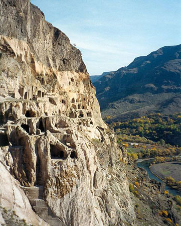 The cave city of Vardzia is consecrated by Queen Tamar of Georgia