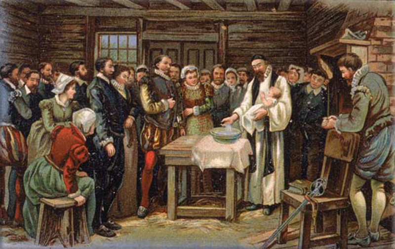 Virginia Dare, granddaughter of governor John White of the Colony of Roanoke, becomes the first English child born in the Americas